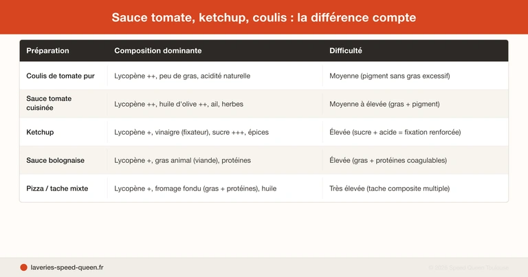 Enlever une tache de sauce tomate sur un vêtement : méthodes par tissu et étapes