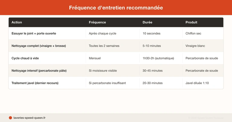 Nettoyage du joint de la machine à laver : suppression de la moisissure noire