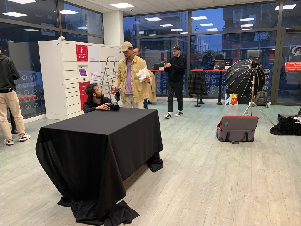 Préparation du tournage LIVERIE dans la laverie Speed Queen Blagnac Andromède